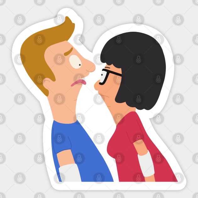 Tina x Jimmy Jr Sticker by gray-cat